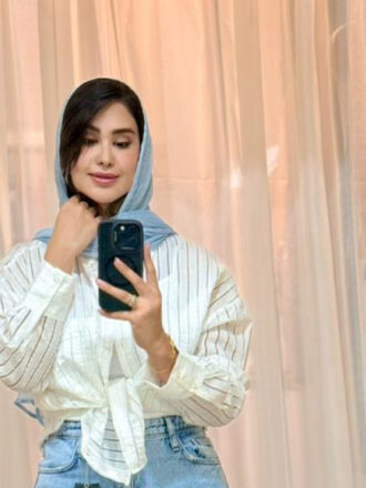 شومیز زنانه ترک سفید ساده و راه راه