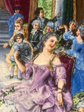 تابلو فرش دستباف چله ابریشم – طرح مهمانی پاپ