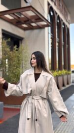 کت ترنچ ترک زنانه بلند برند پری