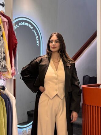 ست ژیله و شلوار بیسیک زنانه ترک